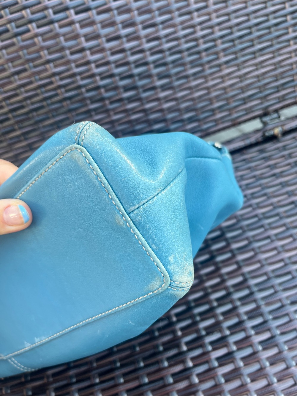 Coach Leather Shoulder Tote Bag - Picture 9 of 16
